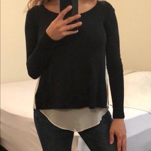 Express Black & Cream Sweater